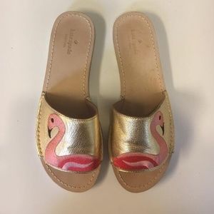 Kate Spade Iggy Flamingo Leather Sandals
